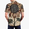 thumbnail image 6 of Salouo USA Sunflower Flag for Men's Short Sleeve Polo Shirts,Polo Shirts for Men Performance Short Sleeve Golf Shirt Athletic Casual Collared T-Shirt-X-Large, 6 of 8