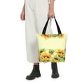 thumbnail image 5 of Kll Tote Bag For Women Sunflowers On A Yellow Background Print Shopping Grocery Reusable Bags For Office School Shopping Travel, 5 of 7