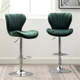 thumbnail image 4 of Green Polyester Barstools with Swivel and Adjustment / Ideal for Outdoor Patios, 4 of 7