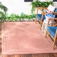 thumbnail image 3 of Safavieh Courtyard Grace Geometric Indoor/Outdoor Area Rug, Beige/Red, 5'3" x 7'7", 3 of 11