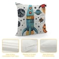 thumbnail image 4 of Qinduosi Cartoon Rockets Print Throw Pillow Covers Fun Cushion Cover Living Room Outdoor Sofa Bedroom White, 4 of 5