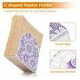 thumbnail image 4 of Qxltty A Pattern with Pale Purple Daisies Acrylic Napkin Holder Set of 1 Transparent Dining Table Kitchen Cafeteria Home Decor 4.1x4.9x1.97in, 4 of 9