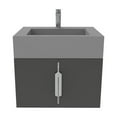 thumbnail image 4 of Nile 24" Black Wood Floating Vanity with Gray Top and Brushed Nickel Trim, 4 of 10