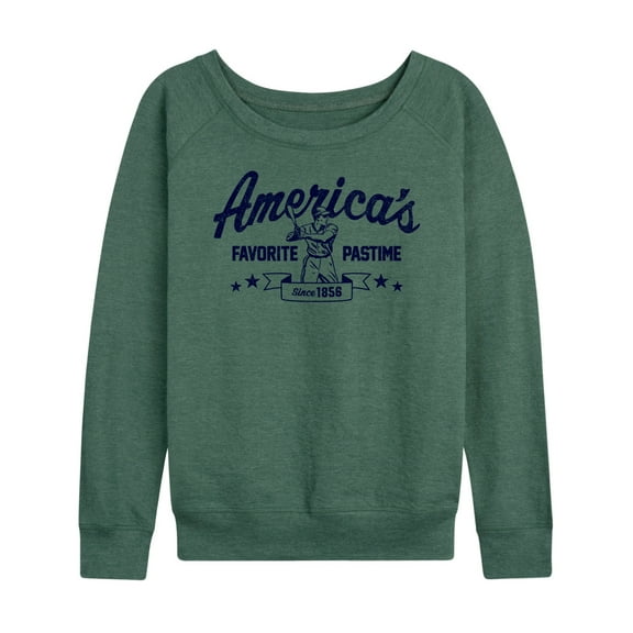 Instant Message - America's Favorite Pastime - Women's Lightweight French Terry Long Sleeve Shirt