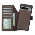 thumbnail image 1 of Bayelon Google Pixel 7 Pro Case, Full Grain Leather Wallet Case, Detachable Magnetic Flip Cover with Card Slots, Kickstand, Case for Google Pixel 7 Pro Compatible with Wireless Charge (Dark Brown), 1 of 1