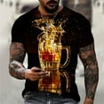 thumbnail image 1 of Qiopertar Liquidation à Moins de 5$ T-Shirt Homme Col Rond Manches Courtes Imprimé Réaliste en Liquidation Offres d'Accès Anticipé, 1 of 5