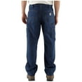 thumbnail image 2 of Carhartt Big & Tall Flame-Resistant Signature Denim Dungarees (Mens, Denim, 50, 36), 2 of 2