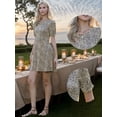 thumbnail image 2 of DARING DIVA Women's Leopard Cocktail Party A-Line Short Sleeve Dress XS Brown, 2 of 6