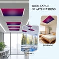 thumbnail image 6 of 4 Pack Wine Red Fluorescent Light Covers for Ceiling Lights Purple Gradient Magnetic Ceiling Light Covers Overhead Light Filters for Office Classroom Home, 6 of 9