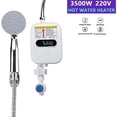 thumbnail image 3 of Calentador de agua instantáneo a gas de 3500 W, portátil, para ducha de camping, calentador de agua de acero inoxidable., 3 of 5