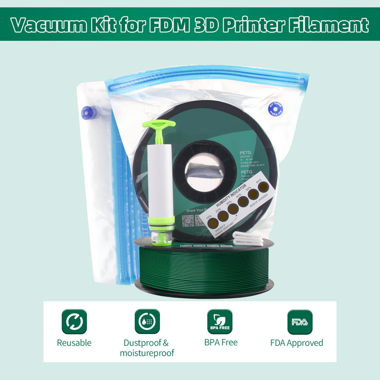Filament Storage Vacuum Bag, 1pcs Mini Vacuum Machine+4pcs Vacuum Bags  GEEETECH PLA Filament Storage 4 Vacuum Bag With 1 Mini Machine ( without  Battery) [TL99] [TL109] - $12.99 : geeetech 3d printers
