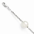 thumbnail image 3 of Sterling S Majestik Rh-pl 10-11mm Wht Imitat Shell Pearl 4 Station Chain Bracelet, 3 of 4