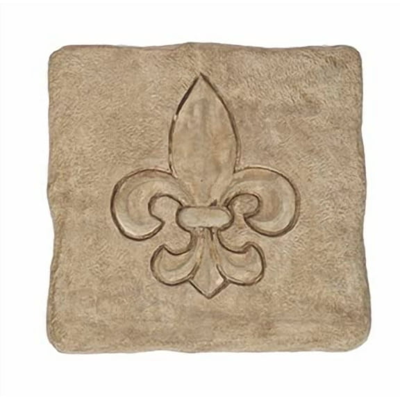 Solid Rock Stoneworks Set of 2 Fleur De Leis Stepping Stone- Buff
