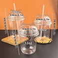 thumbnail image 3 of 10 vasos de plástico desechables con tapas y pajitas, vasos transparentes for fiestas de verano, vasos helados de un solo uso, disponibles en 12 oz/14 oz/16 oz for postres, jugos y bebidas, 3 of 3