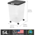 thumbnail image 3 of IRIS 54 Lbs Airtight Pet Food Container | Dog & Cat Food Storage Bin, 3 of 8