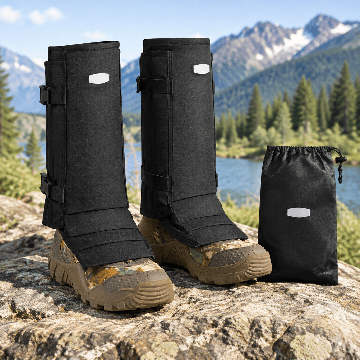 Black Snake Gaiters Durable Lower Anti-Snake Bite Guards for Men and Women