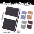 thumbnail image 4 of CoreLiving Business Card Holder Case for Men, Ultra Slim Leather Business Card Organizer with Magnetic Closure, Metal Name Card Holder Wallet for Suits, Blue, 1PK, 4 of 8