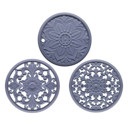 

Sukalun Silicone Trivets Mat | Heat and Slip Resistant Hot Dishes Holder | Trivets for Hot Pots and Pans Silicone Mat Hot Mats for Countertop Easy to Clean