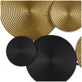 thumbnail image 4 of CosmoLiving by Cosmopolitan Gold Metal Overlapping Textured Spiral Plate Wall Decor with Black Accents, 4 of 7