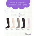 thumbnail image 2 of MeMoi Bows in the Back Opaque Tights - Girls - Female, 2-4, Black, 2 of 10