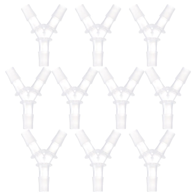 Shisuyan Pipe Connector White Plastic 10Pcs 2x2.8In