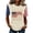 Beige, variant on Women's 250th Anniversary USA Shirt Independence Day Top 4th of July Shirts America 250 Merchandise Crew Neck Flag Graphic Tee