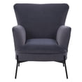 thumbnail image 4 of CorLiving Eliana Modern Wide Velvet Upholstered Indoor Wingback Accent Chair, 4 of 9