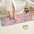 thumbnail image 4 of Pink Cartoon Dinosaurs Eggs Pattern Bathroom Rugs Mat,Non Slip Microfiber Bathroom Rug,Rubber Backing,Soft Bathroom Mats for Bathroom Floor,Tub and Shower,60x24in(150x60cm), 4 of 5