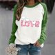 thumbnail image 5 of Gibobby Sudadera Mujer Moda Mujer Día de San Valentín Divertido Estampado Mangas raglán Cuello redondo Sin sombrero Casual Sudadera con capucha Top 3 (Verde, M), 5 of 5