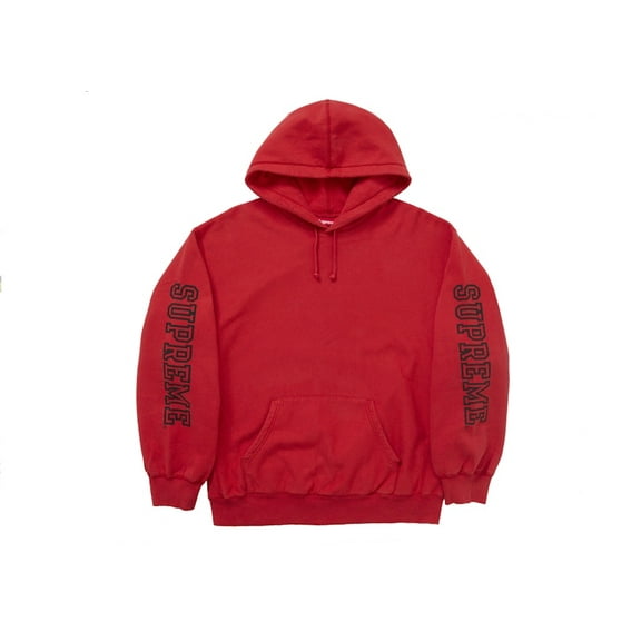 Supreme Men's Collegiate Sleeve Hooded Sweatshirt Burnt Red, from StockX