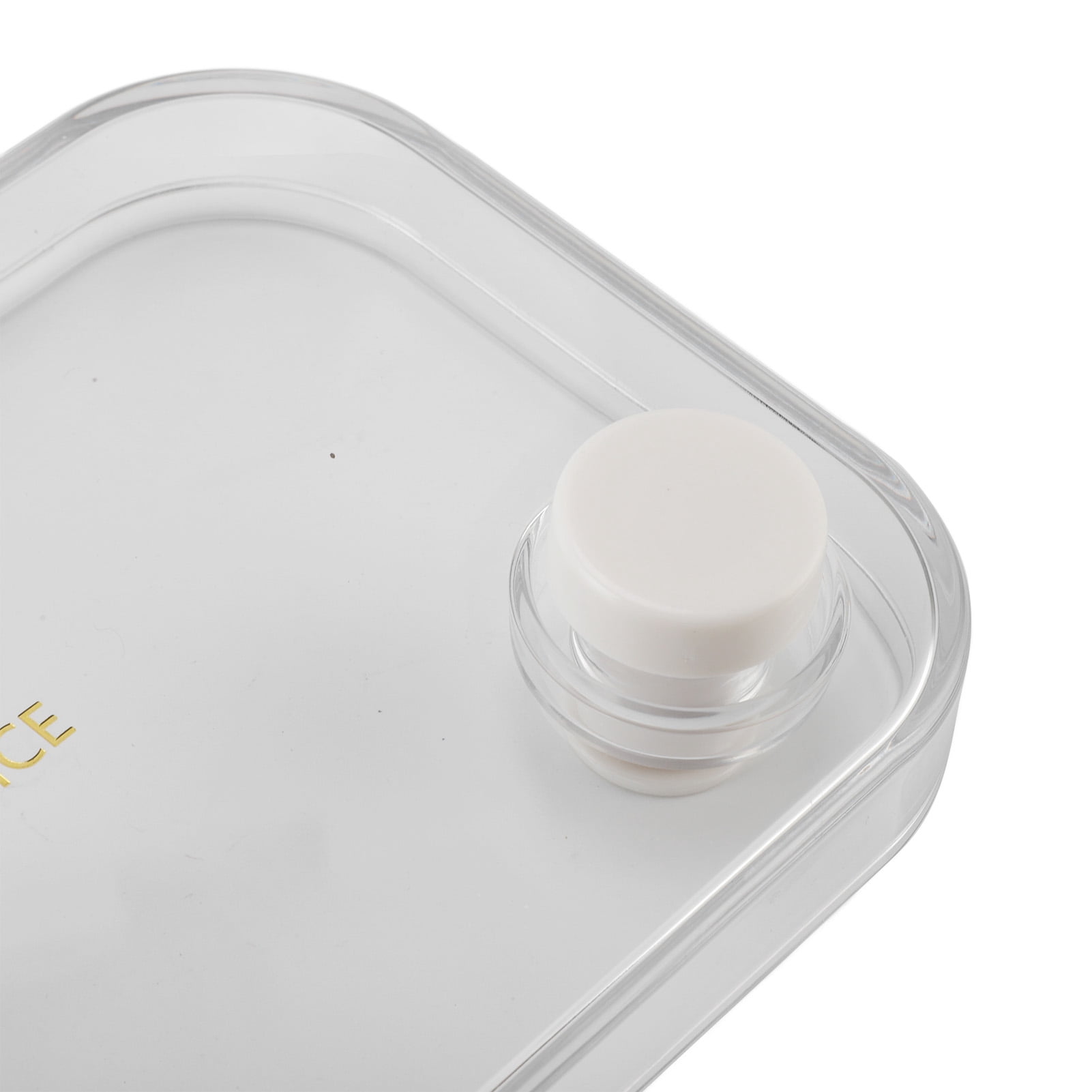 Suodoka 64-Grid Innovative Ice Cube Trays with Lid and Bin for Freezer, One-Press Release Food Grade Large Capacity Ice Maker Mold with Scoop, White (9.1 x 4.9 x 3.7 inches / 23 x 12.5 x 9.5 cm)