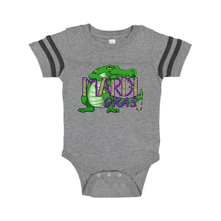 

Inktastic Mardi Gras alligator with beads Gift Baby Boy or Baby Girl Bodysuit