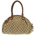 thumbnail image 3 of Pre-Owned Gucci Sukey 223974 GG Canvas Leather Beige Brown Shoulder Handbag 1260GUCCI (Good), 3 of 11