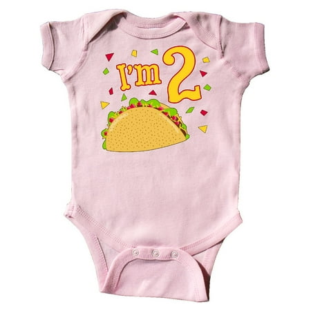 

Inktastic Im Two- taco birthday party Gift Baby Boy or Baby Girl Bodysuit