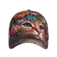 thumbnail image 2 of Yiaed Flower Crown Cat Print Cap Adjustable Size for Running Workouts and Outdoor Activities All Seasons, 2 of 5