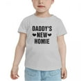 thumbnail image 2 of Daddy's New Homie Cute Toddler T Shirts for Boys Girls (Gray, Youth XL), 2 of 5