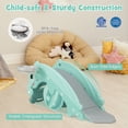 thumbnail image 6 of Gymax 3-in-1 Kids Slide Rocking Horse Set Convertible Toddler Slide w/ Basketball Hoop Green, 6 of 10