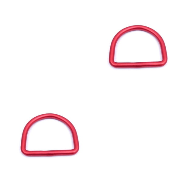 Greeniant Clip de anillo en D para buceo, cinturón de peso, hebilla lateral trasera subacuática, superficie lisa, accesorios para deportes Rojo 2piezas