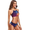 thumbnail image 6 of Dreamtimes Colorful Galaxy Stardust Nebula Swimsuits Padded Bikini Sets Sexy Swimwear for Women, X-Large, 6 of 7