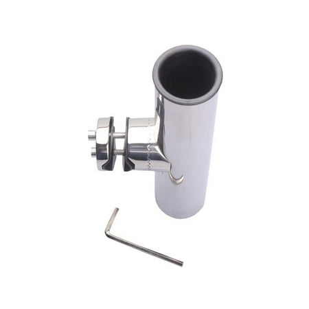Marine Fishing Rod Bracket Yacht Sea Fishing Equipment Stainless Steel Fishing Rod Seat Post Rack Fishing Tackle Tube With Wrench Gasket Marine Hardware Reliable Accessory