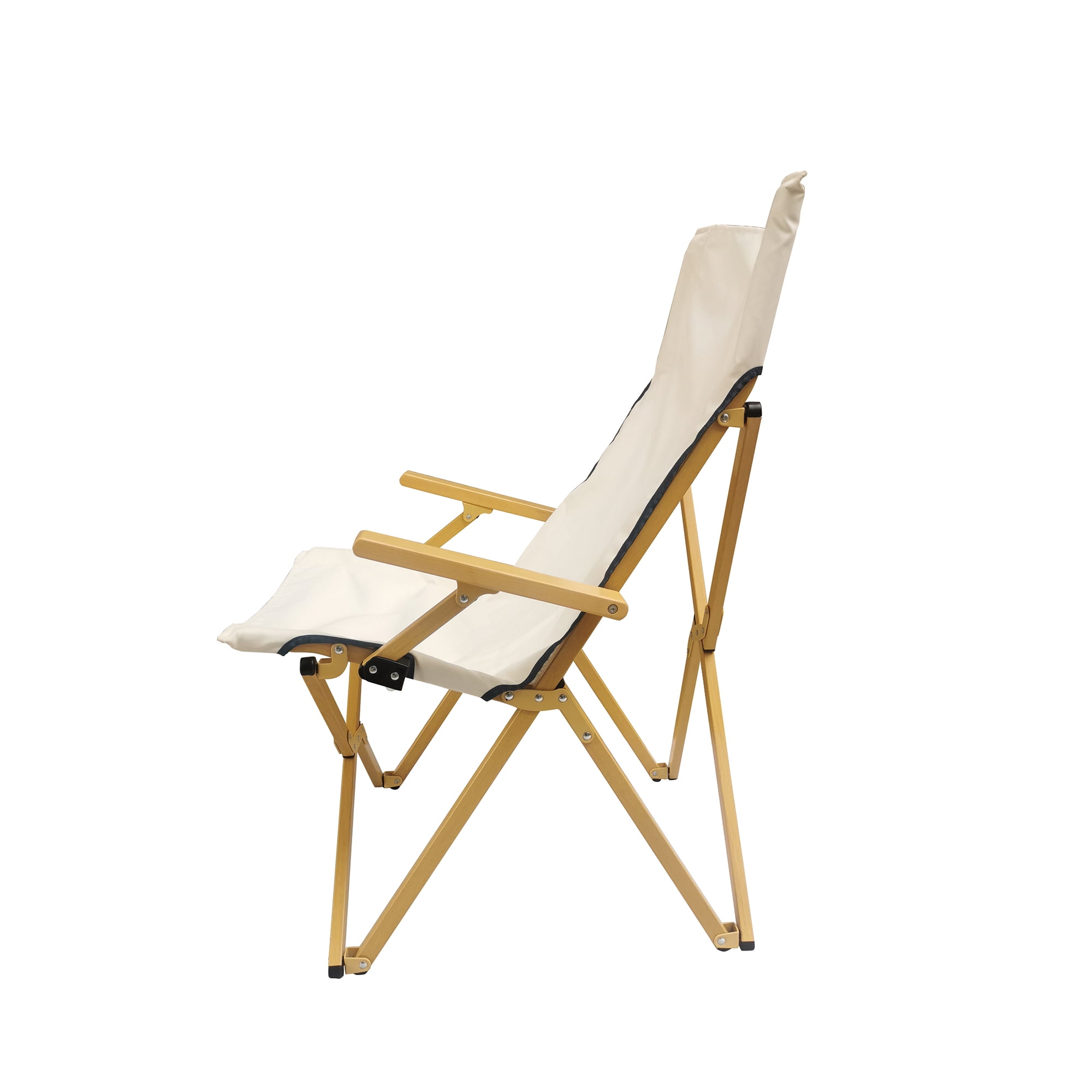 Mainstays Hard Arm Resort Fabric Beach Chair with Carry Bag, Tan, 2 Pack