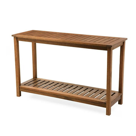 Lancaster Eucalyptus Wood Console Table for Outdoors