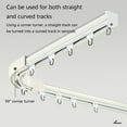 thumbnail image 2 of Aluminum alloy curtain tracks, Ceiling Wall Mount Curtain Tracks, sturdy single ceiling track curtain rods with 90-degree corner for living room bedroom, 2 of 7