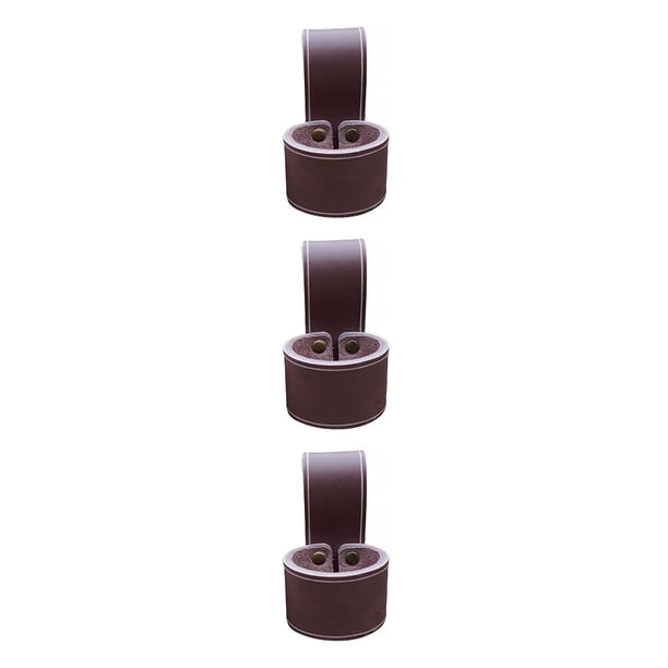 Yuarrent Soporte para martillo de cuero PU, funda extraíble portátil reutilizable para actividades al aire libre, herramienta de caza para Marrón 3Conjunto