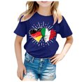 thumbnail image 1 of TZEWGL Hauts à Manches Courtes Col Rond pour Enfants Blouse pour Tout-Petits Taille 11-12T, 1 of 5