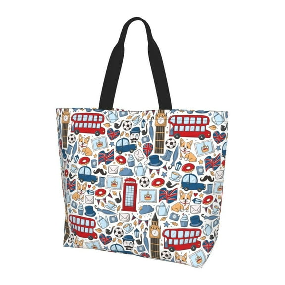 Yiaed London Symbols1 Print Handbag for Women Tote Purse Shoulder Bag Large Fashion Hobo Purse Handbag Shopping Tote