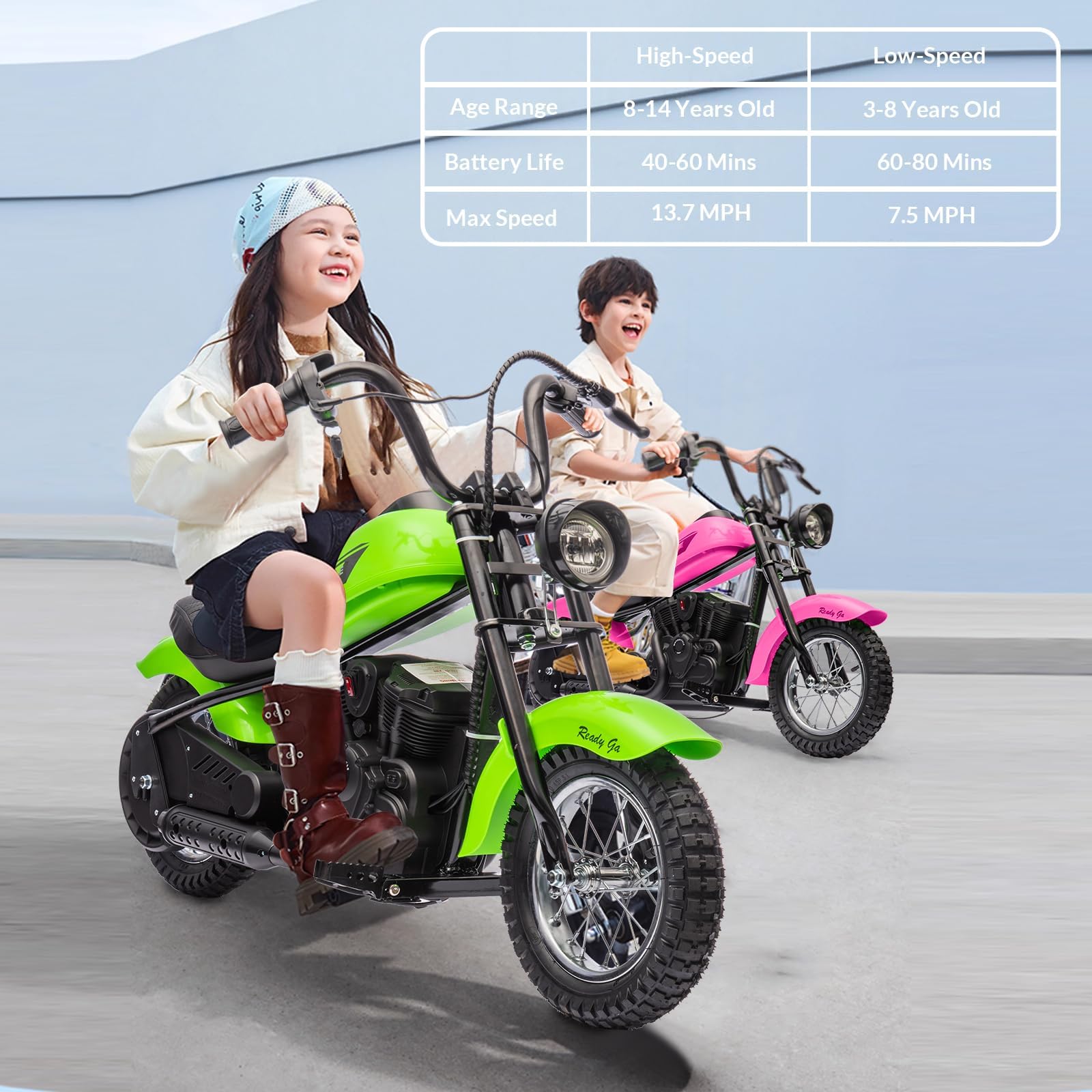 Litake 24V Electric Dirt Bike, 250W Electric Motorcycle w/LED Light, Leather Seat- Two Speed Max Up to 14MPH & 60 Minutes Continuous Motorbike for Kids/Teens