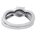 thumbnail image 4 of Diamond Wedding Bridal Set 10K White Gold Round Infinity Engagement Ring 0.34 Ct, 4 of 5