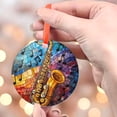 thumbnail image 4 of Saxophone Faux Ornament Suncatcher  Colorful Music Window Decor, Jazz Instrument Gift for Musicians, Teachers, Creative Music Lovers, 2025, Holiday 2025, Seasonal Holiday Decor,, 4 of 5