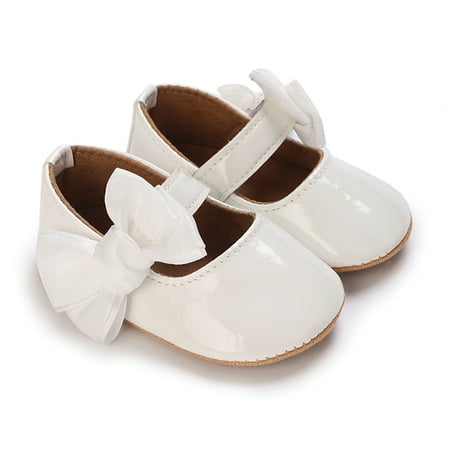 Caoirhny Baby Girls Cute Moccasinss Solid Color Bowknot Decor Soft Sole Flats Shoes First Walkers Non-Slip Summer Princess Shoes